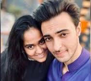 Aayush Sharma with his wife