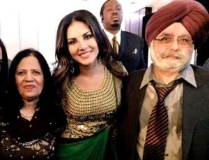 Sunny Leone with her parents