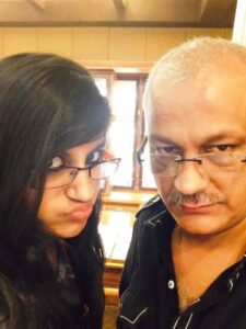 Yashika Anand with her father