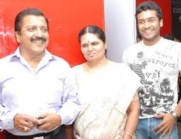Suriya with his parents