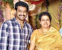 N. T. Rama Rao Jr. with his mother