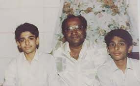 Eijaz Khan with his father