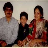 Vikram with his parents
