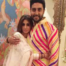 Abhishek Bachchan with his sister