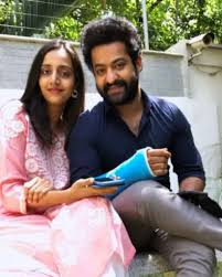 N. T. Rama Rao Jr. with his wife