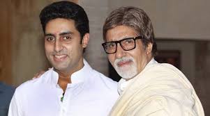Abhishek Bachchan with his father
