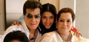 Ekta Kapoor with her parents