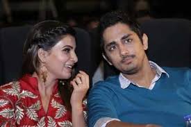 Siddharth with his ex-girlfriend Samantha