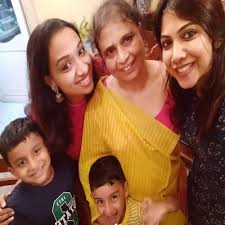 Madonna Sebastian with her family