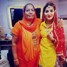 Sapna Choudhary with her mother