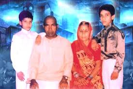 Dinesh Lal Yadav with his parents