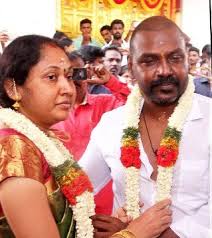 Raghava Lawrence with his wife