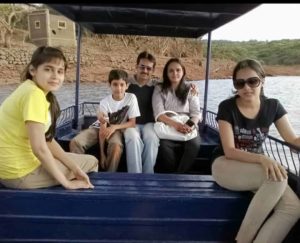 Rhea Sharma with her family