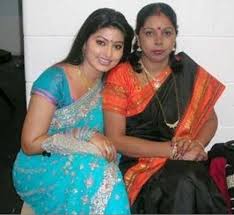 Sneha with her mother