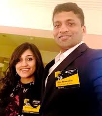 Byju Raveendran with his wife