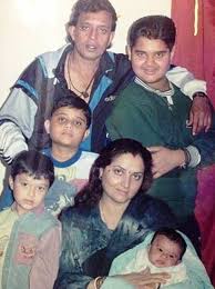 Mithun Chakraborty with his wife & children