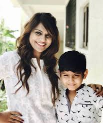 Kathi Karthika with her son