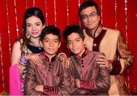 Amit Bhatt with his wife & sons