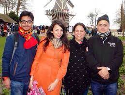 Nitibha Kaul with her family