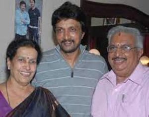 Sudeep with his parents