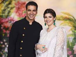 Twinkle Khanna with her husband