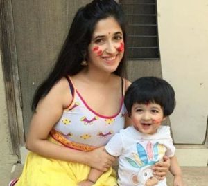 Neha Narang with her son