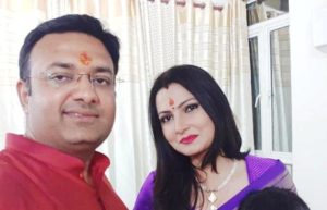 Chitra Tripathi with her husband