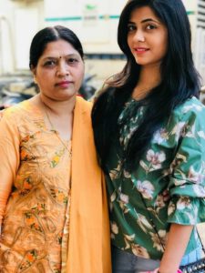 Veena Jagtap with her mother