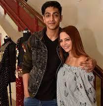 Ahaan Panday with his mother