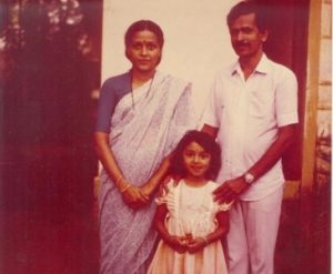 Pallavi Subhash with her parents
