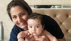 Geeta Phogat with her son