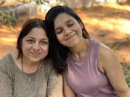 Rashmi Agdekar with her mother