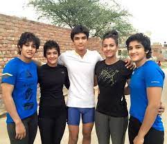 Geeta Phogat with her brother & sisters