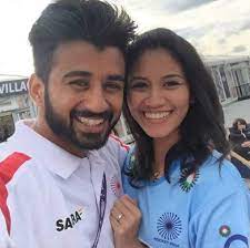 Manpreet Singh with his wife