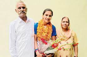 Rani Rampal with her parents