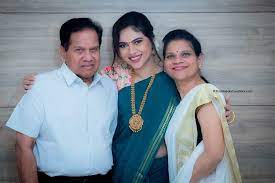Sherin Shringar with her parents