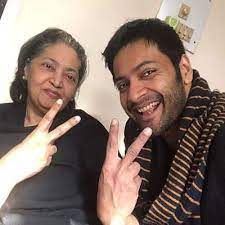 Ali Fazal with his mother