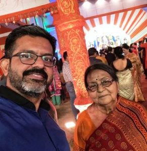 Sumit Awasthi's with his mother
