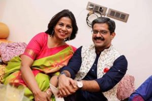 Sumit Awasthi's with his wife